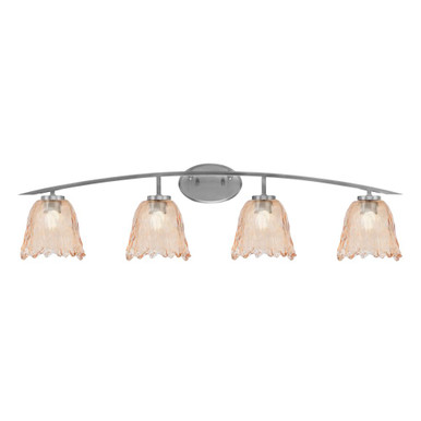 Kurve 4 Light Bath Bar 10.25 Inch Tall and 40 Inch Length by Toltec - 3724-1025-40