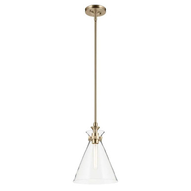 Laria 1 Light Medium Pendant 14.5 Inch Tall and 10.5 Inch Wide by Kichler - 52774CPZCLR