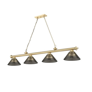 Cordon 4 Light Glass Billiard 14.75 Inch Tall and 14 Inch Wide by Z Lite - 2306-4-BILL-ARCSHADE