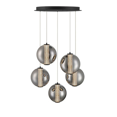 Atomo 37W 5 LED Chandelier 9.25 Inch Tall and 25.75 Inch Wide by Eurofase - 45737-039