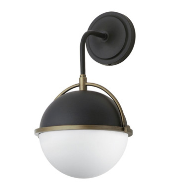 Duke 1 Light Wall Sconce 9.75 Inch Tall and 9.5 Inch Wide by Maxim - 12416SWBKWBR