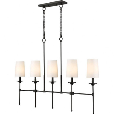 Emily 5 Light Chandelier 24 x 5.5 Inches by Z-Lite - 3033-5L-MB