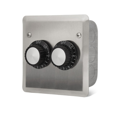 240 Volt Dual Reg With Wall Plate and Gang Box by Infratech - 14 4205