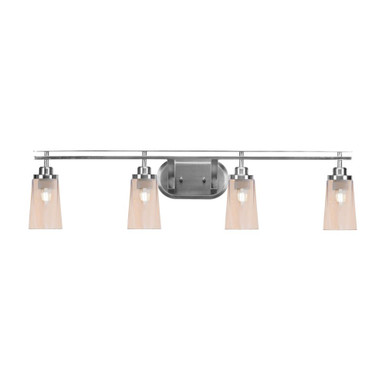 Odyssey 4 Light Bath Bar 9.75 Inch Tall and 37.25 Inch Length by Toltec - 2614-975-3725