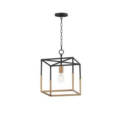 SoHo 1 Light Entry Foyer Pendant 16.75 Inch Tall and 12 Inch Wide by Maxim - 28621BKWBR