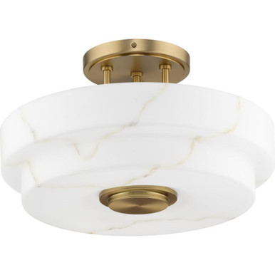 Tosca 3 Light Flush Mount 9.62 Inch Tall and 18 Inch Wide by Progress - P350284-109