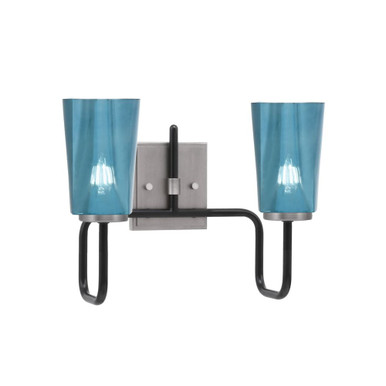 Sandia 2 Light Bath Bar 11.5 Inch Tall and 14.5 Inch Length by Toltec - 6222-115-145