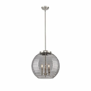 Athens Deco Swirl 3 Light Stem Hung Pendant 15.88 X 15.75 by Innovations - 221-3S-SN-G1213-16SM