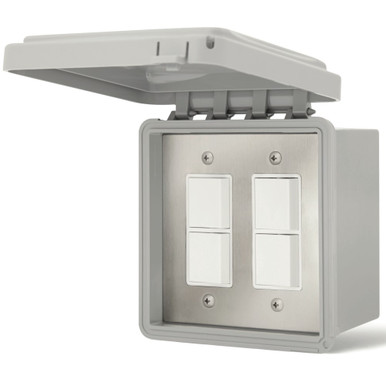 Dual Duplex Switch Surface Mount and Gang Box by Infratech - 14 4325