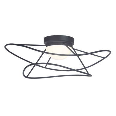 Svetlana 6W 1 LED Flush Mount 7 Inch Tall and 18 Inch Wide by Dainolite - SVE-186LEDFH-MB