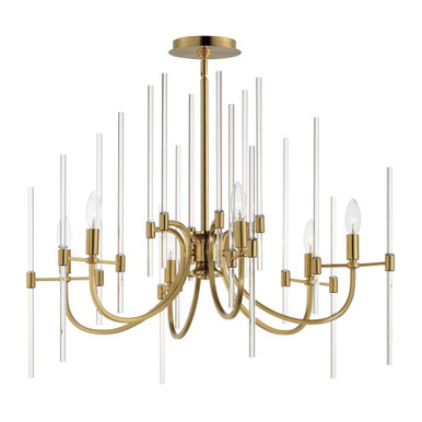 Divine 6 Light Chandelier 23.5 Inch Tall and 30 Inch Wide by Maxim - 38407CLHR