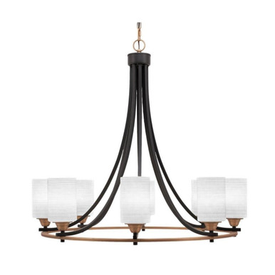 Paramount 8 Light Large Chandelier by Toltec 3408-MBBR-4061 - 3408-MBBR-4061