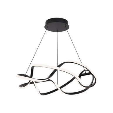 Interlace 57W 1 LED Pendant 3.5 Inch Tall and 28 Inch Wide by dweLED - PD-47828-BK