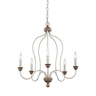 Hartsville 5 Light Medium Chandelier by Generation Lighting - F2998/5CHKW/BW