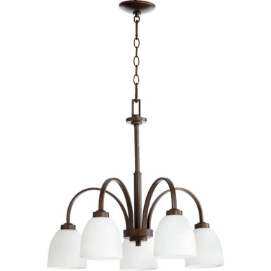 Reyes 5 Light Medium Chandelier by Quorum - 6360-5