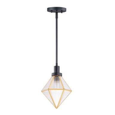 Adorn 1 Light Small Pendant by Maxim - 11555BKBUB