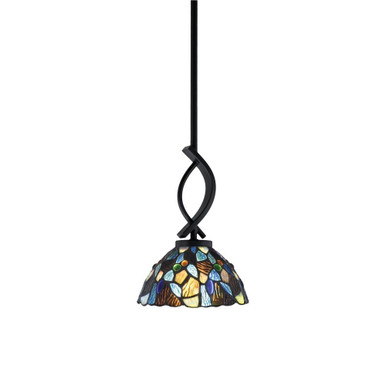 Cavella 1 Light Stem Mini Pendant 10.75 x 7 Inch by Toltec  - 3901-MB-9955