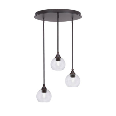 Empire 3 Light Cluster Pendalier 10 x 18 Inch by Toltec 2183-DG-4100 - 2183-DG-4100