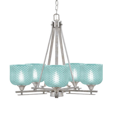 Uptowne 5 Light Medium Chandelier by Toltec 325-AS-4612 - 325-AS-4612