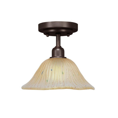 Vintage One Light 10 Inch Wide Semi Flush Mount by Toltec - 280-1085