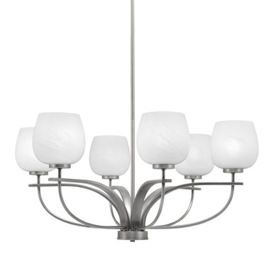 Cavella 6 Light Large Chandelier by Toltec 3906-48 - 3906-48