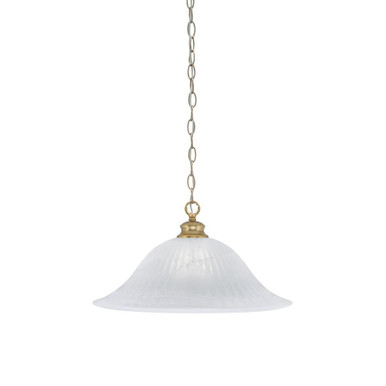 Chain 1 Light Large Chain Hung Pendant 10 Inch Tall by Toltec - 92-BN-5881