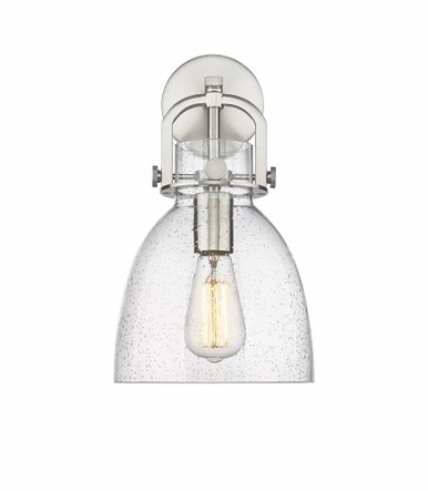 Newton Bell 1 Light Dome Glass Wall Sconce by Innovations - 410-1W-SN-G412-8SDY