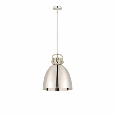 Newton Bell 1 Light Metal Shade Medium Pendant 14 Inch Wide by Innovations - 410-1SL-PN-M412-14PN