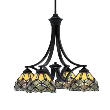 Zilo 4 Light Medium Chandelier by Toltec 568-DG-9435 - 568-DG-9435