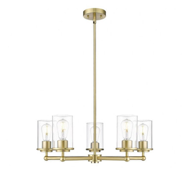 Evesham Glas 5 Light Medium Chandelier by Bailey Street Home - 159-BEL-1325468
