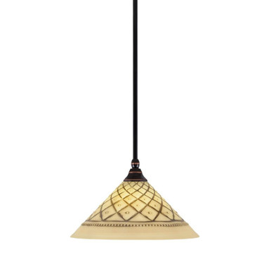 Any 1 Light Stem Hung Medium Pendant 12 Inch Wide by Toltec - 23-BC-7182