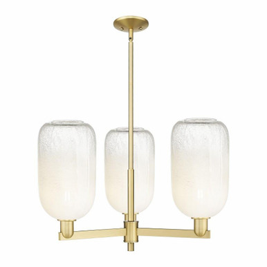 Brookhaven Cloche 3 Light Stem Chandelier 17.63 Inch Wide by Innovations - 716-3CR-SG-G482-7OP