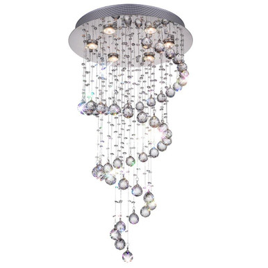 Spiral 6 Light 20 Inch Wide Flush Mount by CWI - 6603C20C(H:35)