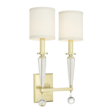 Paxton 2 Light Candle Style Wall Sconce by Crystorama - 8102