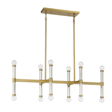Kingsburg 12 Light Linear Chandelier 11.5 X 14 Inch Wide by Savoy House - L1-6732-12