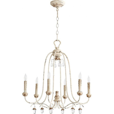 Venice 6 Light Medium Chandelier by Quorum - 6144-6-70