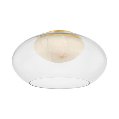 Moore 16W 1 LED Flush Mount 9 Inch Tall and 17 Inch Wide by Hudson Valley - 9019-AGB