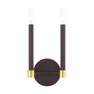 Karlstad 2 Light Candle Style Wall Sconce by Livex - 46882