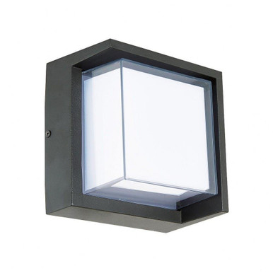 Geo 9W 1 LED 6.3 Inch Wide Aluminum Outdoor Wall Sconce by Abra - 50023ODW