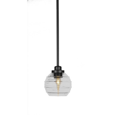 Odyssey 1 Light Stem Hung Small Pendant 6.5 Inch Tall by Toltec - 2601-BN-5110