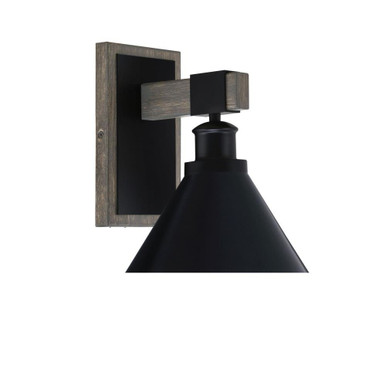 Tacoma 1 Light Metal Shade Wall Sconce 9.5 Inch Tall by Toltec - 1841-MBDW-421-MB