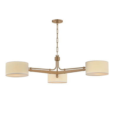 Mailo 3 Light Chandelier 12.5 Inch Tall and 49.75 Inch Wide by Troy - F5650-PBR