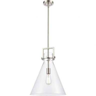 Newton 1 Light Cone Glass Medium Pendant by Innovations - 411-1S-14