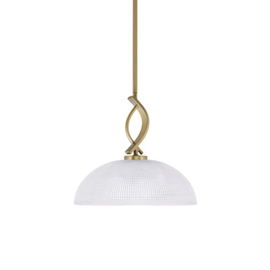 Cavella 1 Light Medium Pendant 11.75 Inch Tall by Toltec - 3901-540