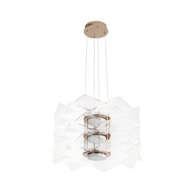 Vetrina 62.2W 1 LED Pendant 13 Inch Tall and 23.38 Inch Wide by Golden - 8046-3P LG