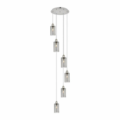 Crown Point 6 Light Cord Hung Pendant 15.75 Inch Wide by Innovations - 116B-6P-G434-7