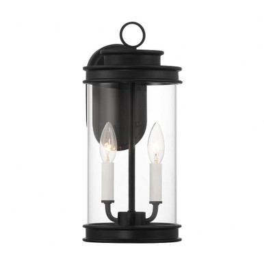 Englewood 2 Light Outdoor Wall Lantern by Savoy House - 5-904-BK