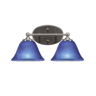Capri 2 Light Steel Vanity Light 15.75 Inch Length by Toltec - 5912-751575