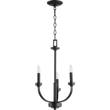Reyes 3 Light Chandelier 18.5 Inch wide by 21 Inch high by Quorum  - 6160-3-69