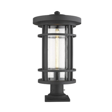 Jordan 1 Light Outdoor Pier Mount Light 22.25 x 12 In by Z-Lite - 570PHXL-533PM-BK